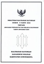 PERATURAN KALURAHAN KATONGAN NOMOR 5 TAHUN 2023 TENTANG APBKAL TAHUN 2024